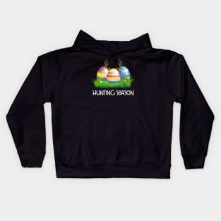 Hunting Season Bunny Funny Easter Egg Kids Hoodie